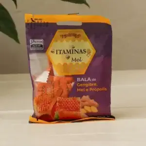 BALA MEL, PRÓPOLIS E GENGIBRE C/ 10 UNIDADES